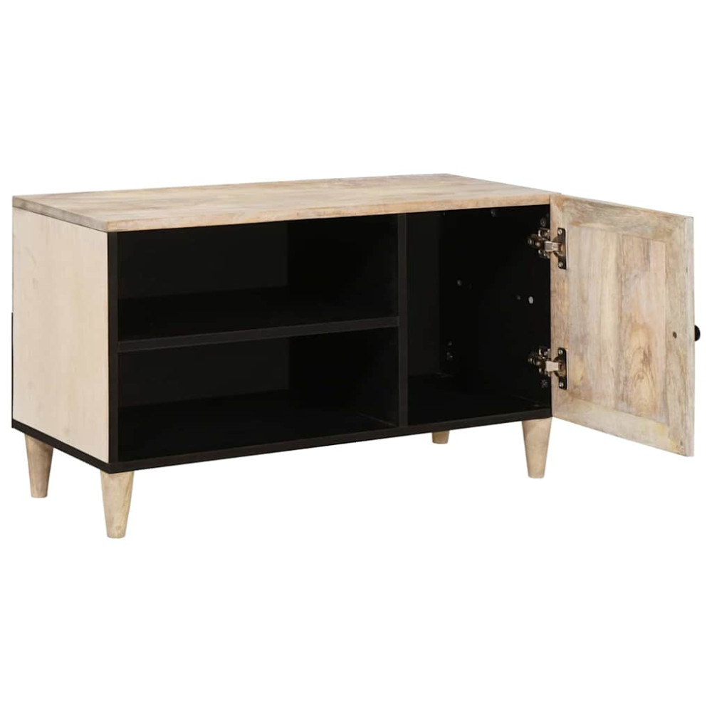 Produktbild för TV Enheter med hylla Vit 80 x 33 x 46 cm Konstruerat trä