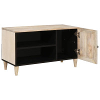 Produktbild för TV Enheter med hylla Vit 80 x 33 x 46 cm Konstruerat trä