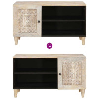 Produktbild för TV Enheter med hylla Vit 80 x 33 x 46 cm Konstruerat trä