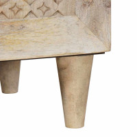 Produktbild för Sideboard Blekt Vitt 80 x 33 x 75 cm Massivt mangoträ