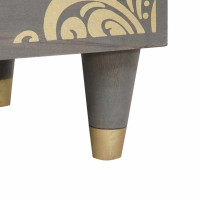 Produktbild för Nattduksbord 2 pcs Grå 40 x 33 x 46 cm Massivt mangoträ