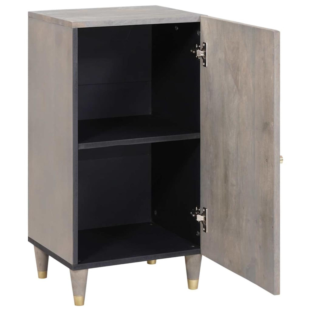 Produktbild för Sideboard Grå och Guld 40 x 33 x 75 cm Massivt mangoträ