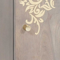Produktbild för Sideboard Grå och Guld 40 x 33 x 75 cm Massivt mangoträ