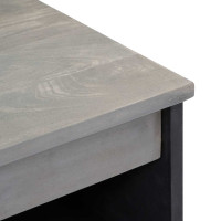 Produktbild för Sideboard Grå och Guld 60 x 33 x 75 cm Massivt mangoträ