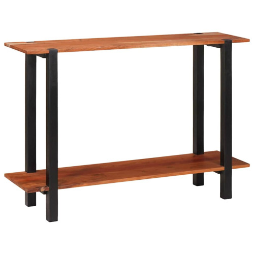 vidaXL Konsolbord med hylla Brun och svart 110 x 30 x 75 cm