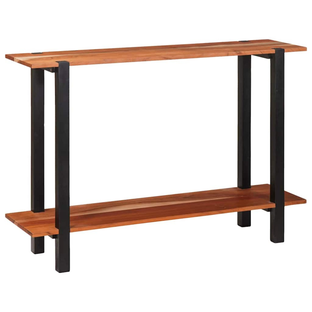 Produktbild för Konsolbord med hylla Brun och svart 110 x 30 x 75 cm
