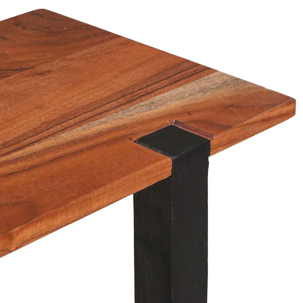 Produktbild för Konsolbord med hylla Brun och svart 110 x 30 x 75 cm