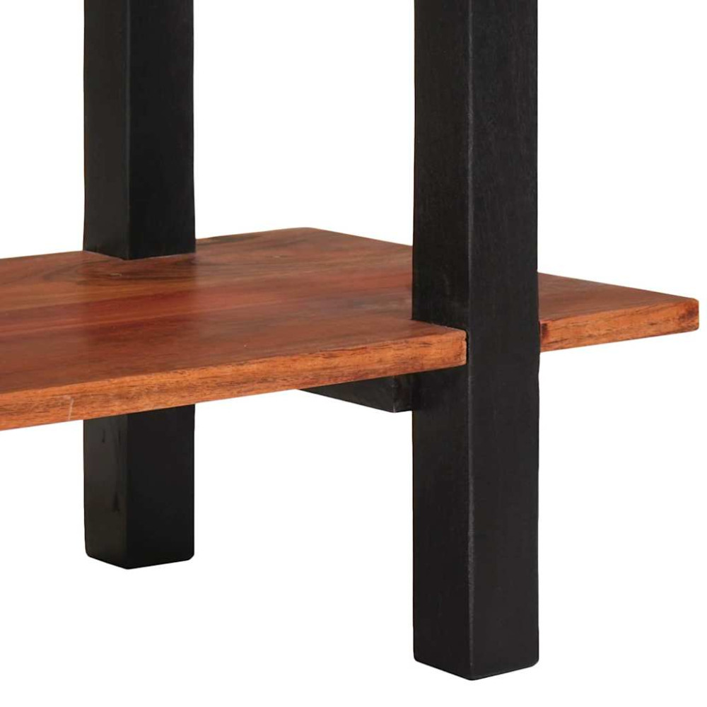 Produktbild för Konsolbord med hylla Brun och svart 110 x 30 x 75 cm