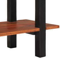 Produktbild för Konsolbord med hylla Brun och svart 110 x 30 x 75 cm