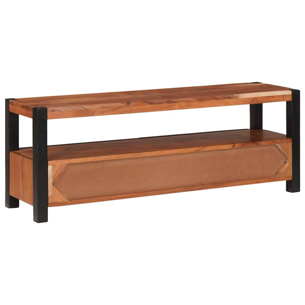 Produktbild för Medieskåp med låda Brun 110 x 30 x 40 cm Massivt Akaciaträ
