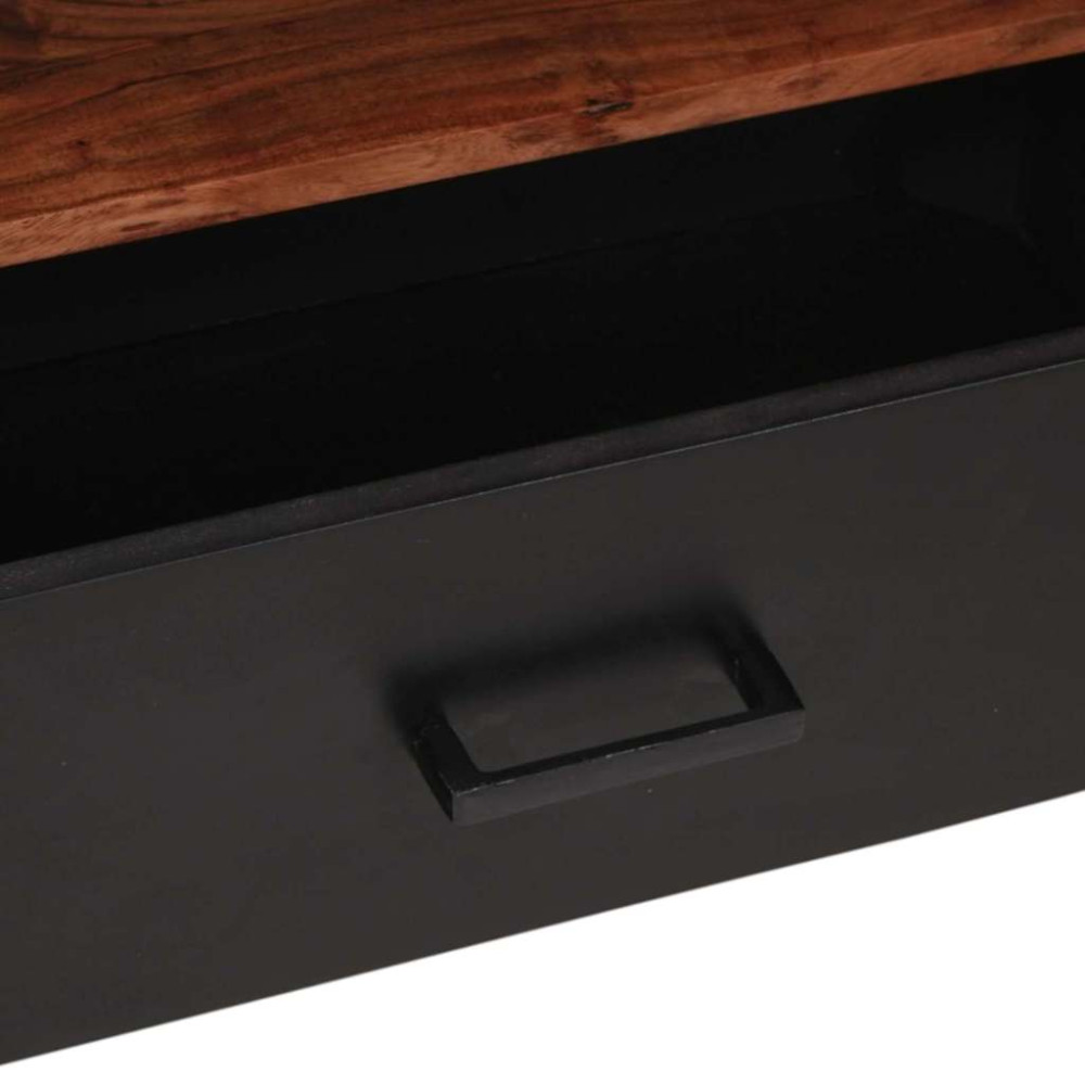 Produktbild för Medieskåp med låda Brun 110 x 30 x 40 cm Massivt Akaciaträ