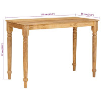 Produktbild för Kaffeebord Brun 110 x 55 x 77 cm Massivt mangoträ