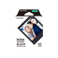 Produktbild för Fujifilm Instax Square BLACK färgfilm för snabbframkallning - ISO 800 - 10