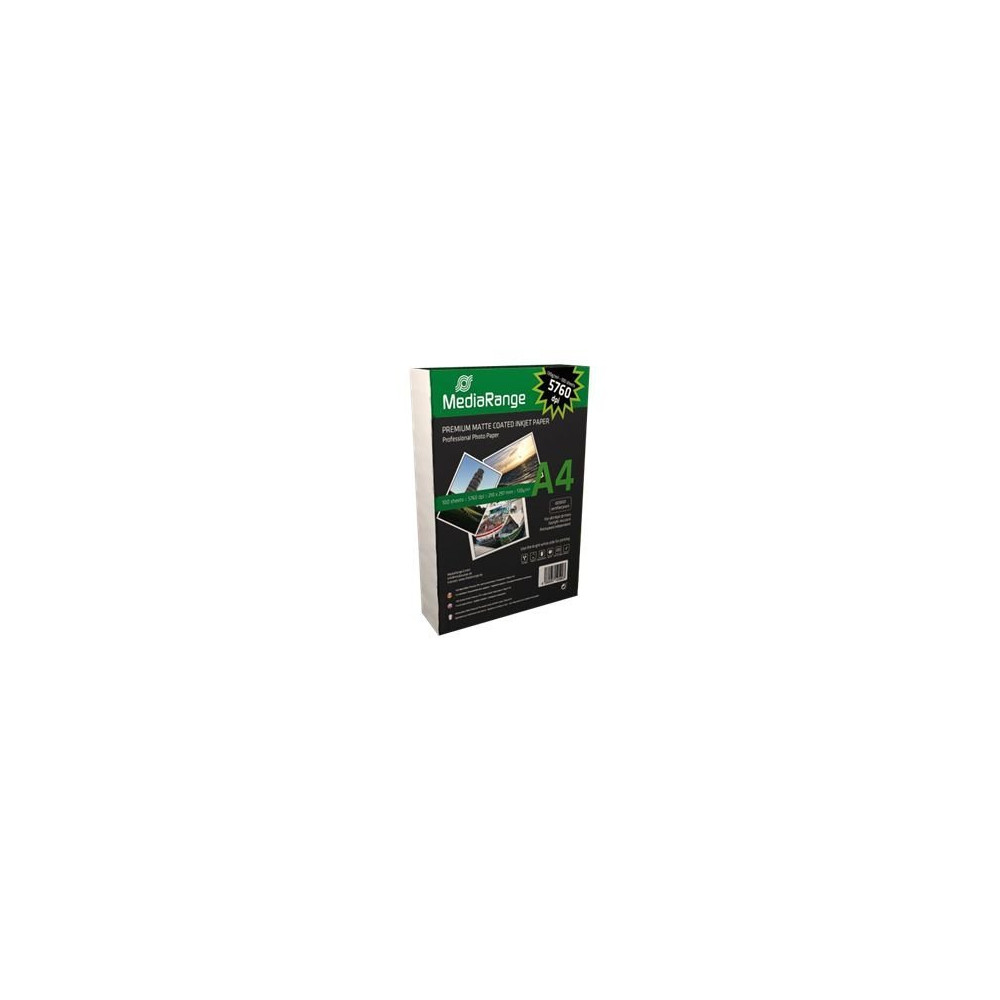 Produktbild för MediaRange - papper - matt - 100 ark - A4 - 130 g/m²