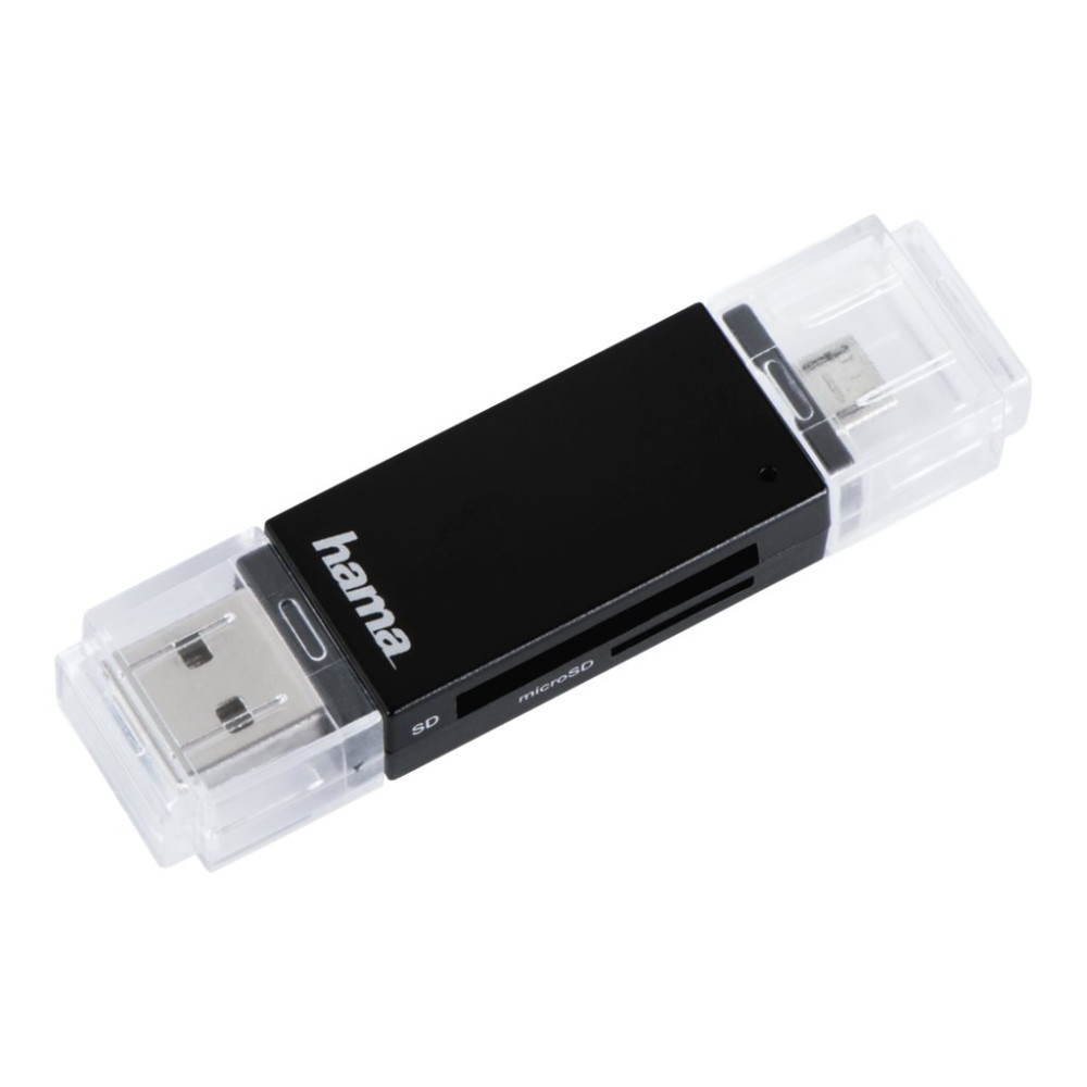 Produktbild för Hama "Basic" USB 2.0 OTG - kortläsare - USB 2.0