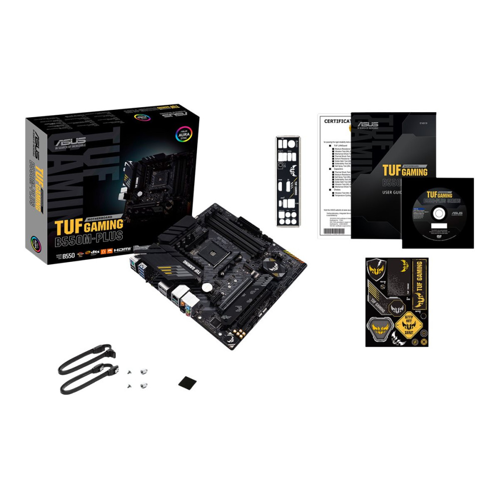Produktbild för ASUS TUF GAMING B550M-PLUS - moderkort - micro ATX - Socket AM4 - AMD B550