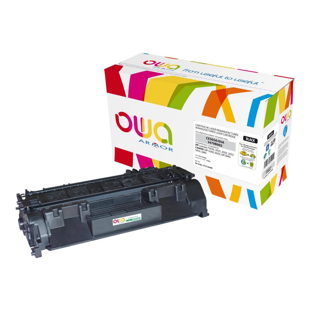 Produktbild för OWA - svart - kompatibel - återanvänd - tonerkassett (alternativ för: HP CE505A)