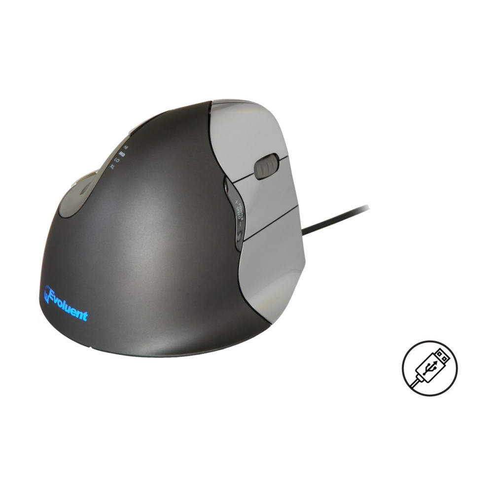 Produktbild för Bakker Elkhuizen Evoluent Vertical Mouse - vertikal mus - USB