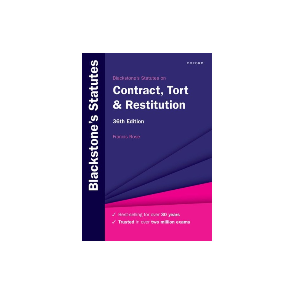 Produktbild för Blackstone's Statutes on Contract, Tort & Restitution (häftad, eng)