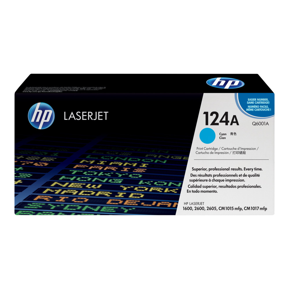 Produktbild för HP 124A - cyan - original - LaserJet - tonerkassett (Q6001A)