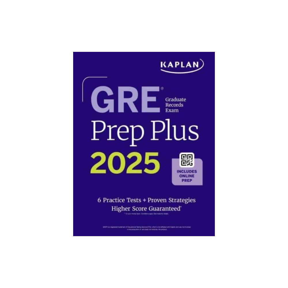 Produktbild för GRE Prep Plus, Ninth Edition (2026): Includes 6 Practice Tests, 1500+ Practice Questions + Online Access to a 500+ Question Bank, Video Tutorials, and Live Class Sessions (häftad, eng)
