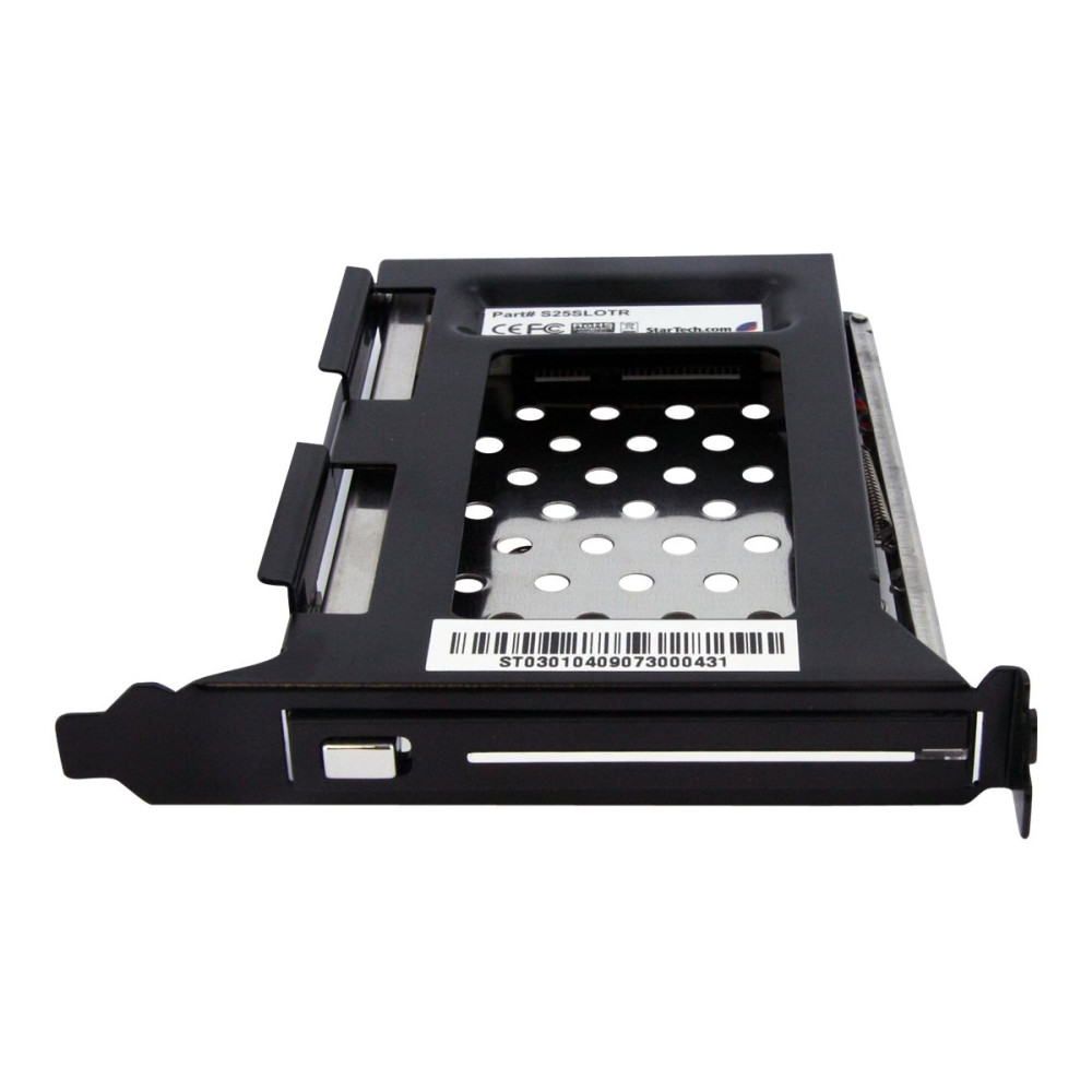 Produktbild för StarTech.com 2.5in SATA Removable Hard Drive Bay for PC Expansion Slot - Storage bay adapter - black - S25SLOTR - adapter för lagringsfack