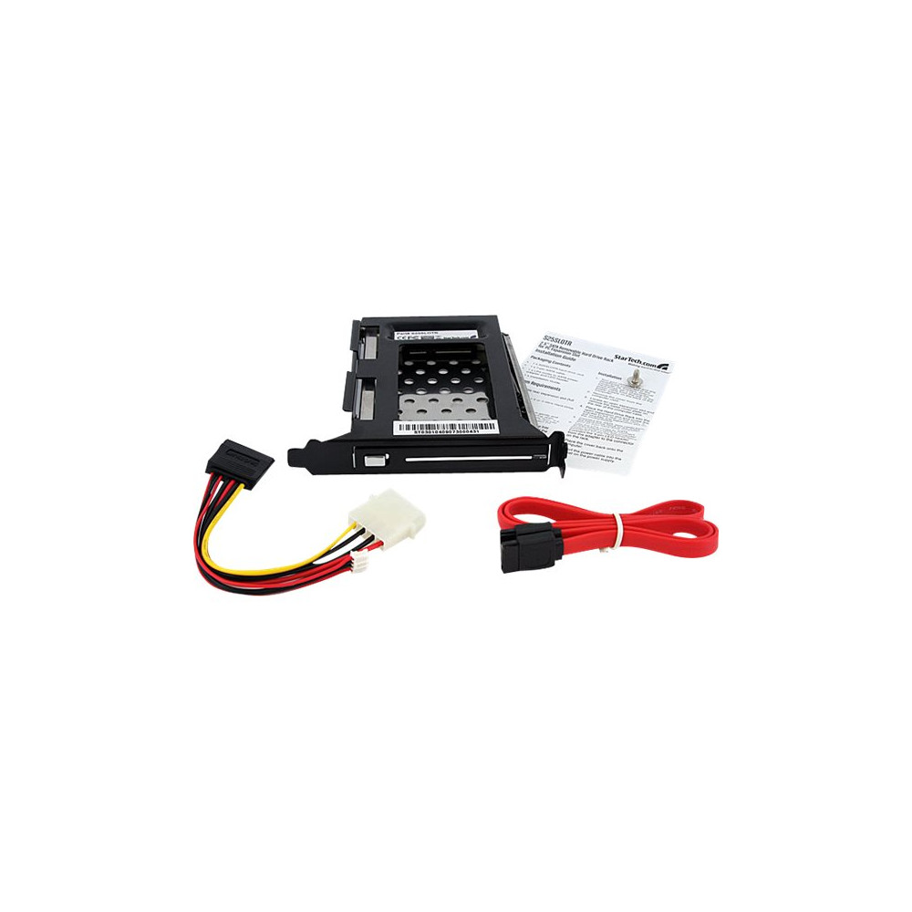 Produktbild för StarTech.com 2.5in SATA Removable Hard Drive Bay for PC Expansion Slot - Storage bay adapter - black - S25SLOTR - adapter för lagringsfack