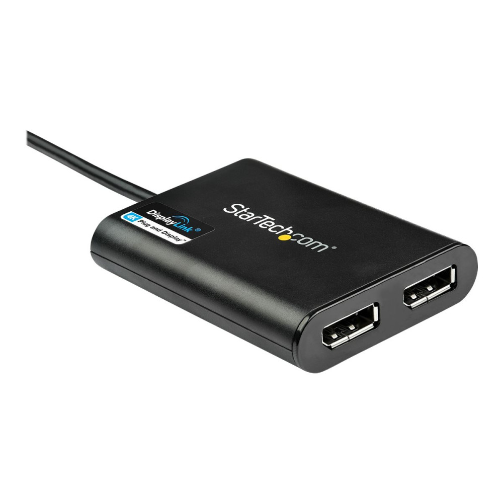 Produktbild för StarTech USB 3.0 till Dual DisplayPort-adapter - 4K 60 Hz - DisplayPort-adapter - USB typ A till DisplayPort - 30 cm