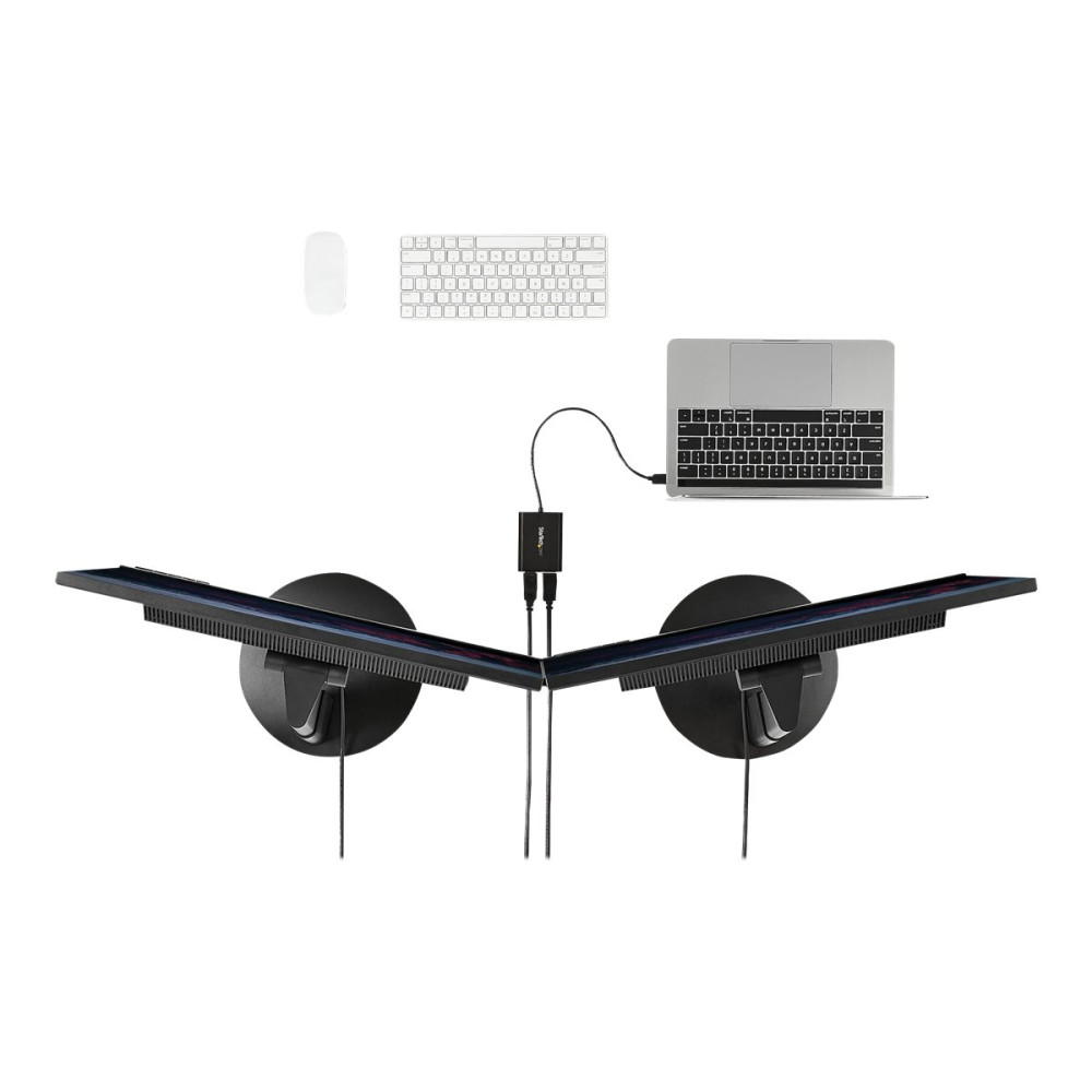 Produktbild för StarTech USB 3.0 till Dual DisplayPort-adapter - 4K 60 Hz - DisplayPort-adapter - USB typ A till DisplayPort - 30 cm