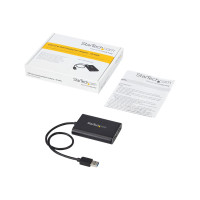 Produktbild för StarTech USB 3.0 till Dual DisplayPort-adapter - 4K 60 Hz - DisplayPort-adapter - USB typ A till DisplayPort - 30 cm