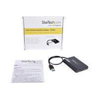Produktbild för StarTech USB 3.0 till Dual DisplayPort-adapter - 4K 60 Hz - DisplayPort-adapter - USB typ A till DisplayPort - 30 cm