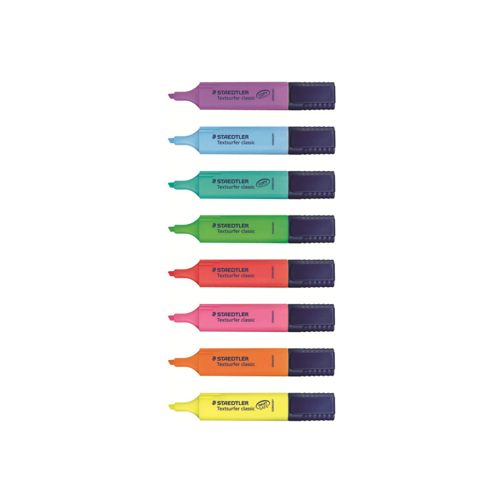 Produktbild för STAEDTLER Textsurfer classic - överstrykningspenna - neongrön, neongul, neonorange, neonrosa, neonblå, neonröd, neonturkos, neonviolett (paket om 8)
