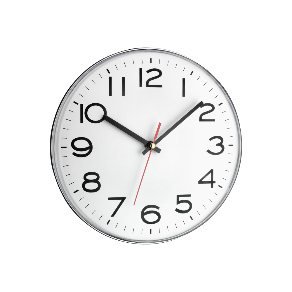 Produktbild för TFA - klocka - kvarts - väggmonterbar - 28 cm - vit, silver