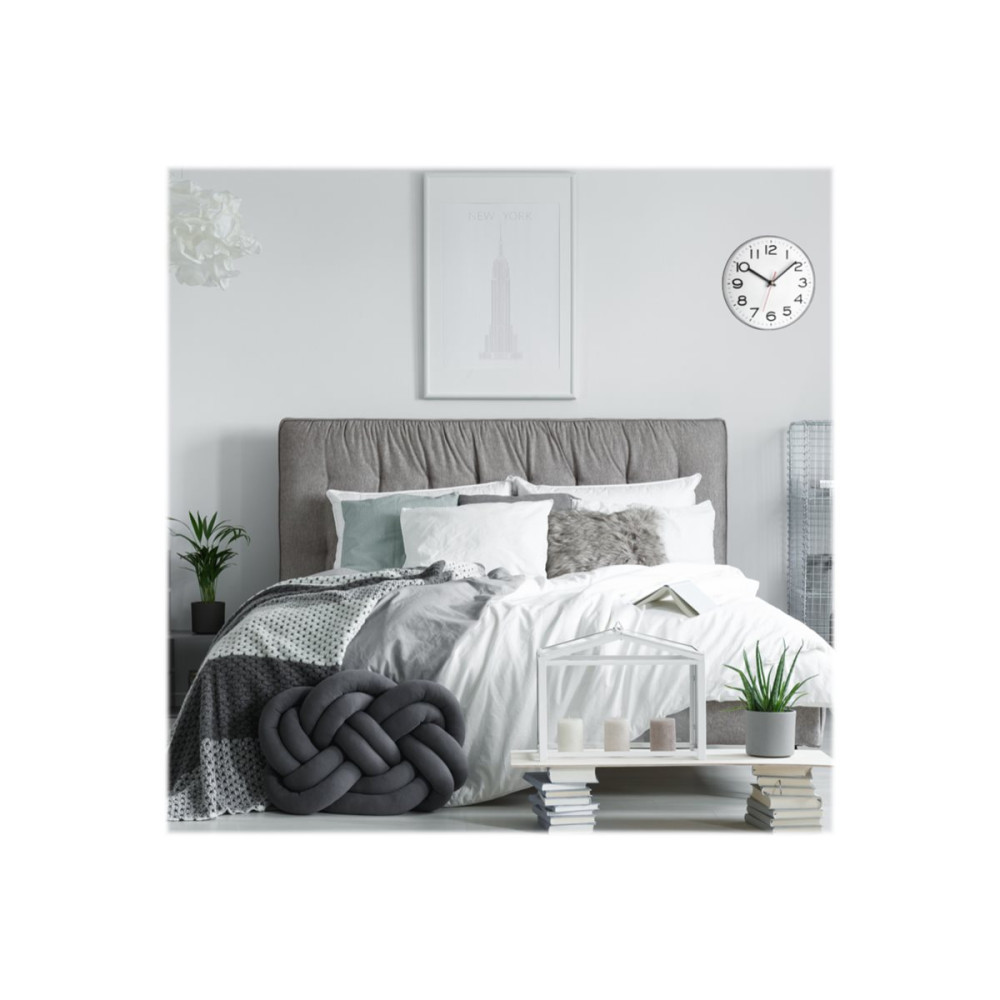 Produktbild för TFA - klocka - kvarts - väggmonterbar - 28 cm - vit, silver