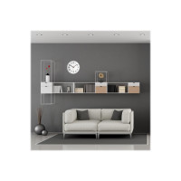 Produktbild för TFA - klocka - kvarts - väggmonterbar - 28 cm - vit, silver