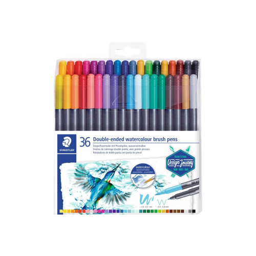 STAEDTLER STAEDTLER Marsgraphic Duo - twin-tip brush pen - assorted water colors (paket om 36)
