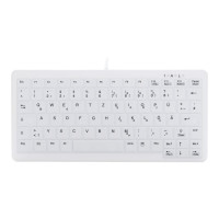 Produktbild för Contour Active Key MedicalKey ClassicClean AK-C4110 - tangentbord - medicinsk, hygienisk design mini - tysk - vit Inmatningsenhet