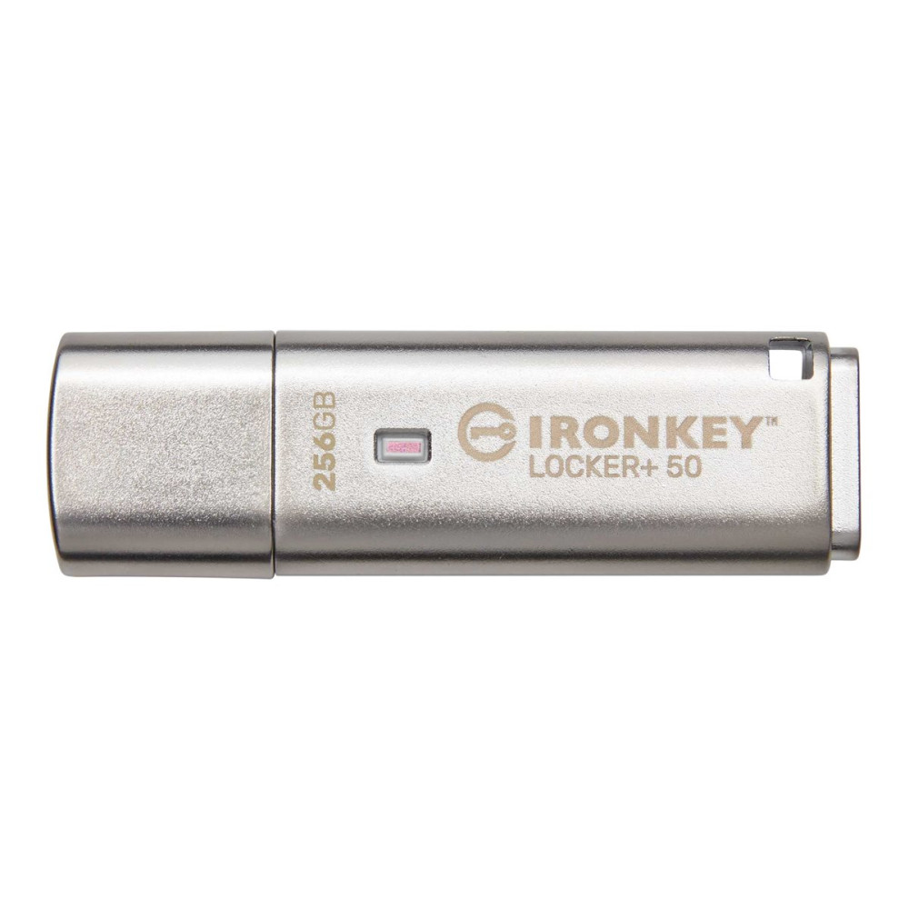 Produktbild för Kingston IronKey Locker+ 50 - USB flash-enhet - 256 GB - TAA-kompatibel