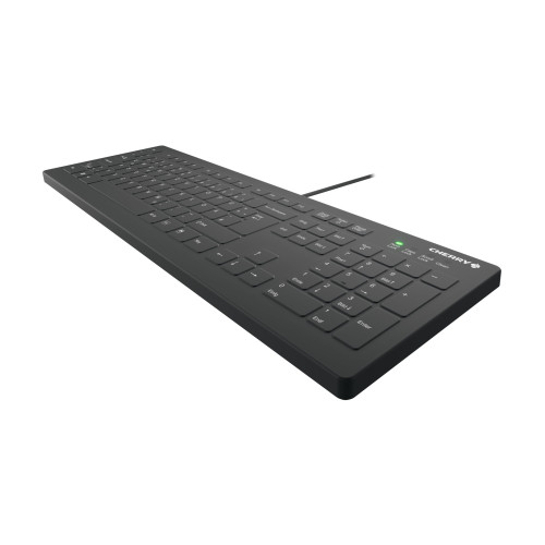 CHERRY Contour Active Key AK-C8112 - tangentbord - medical, hygienic design - 100% full size - QWERTZ - tysk - svart Inmatningsenhet - Tangentbord