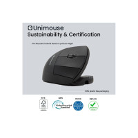 Produktbild för Contour Unimouse - mus - USB-C - svart