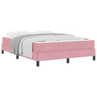 Produktbild för Bäddfjäder med madrass Rosa 160 x 220 cm tyg