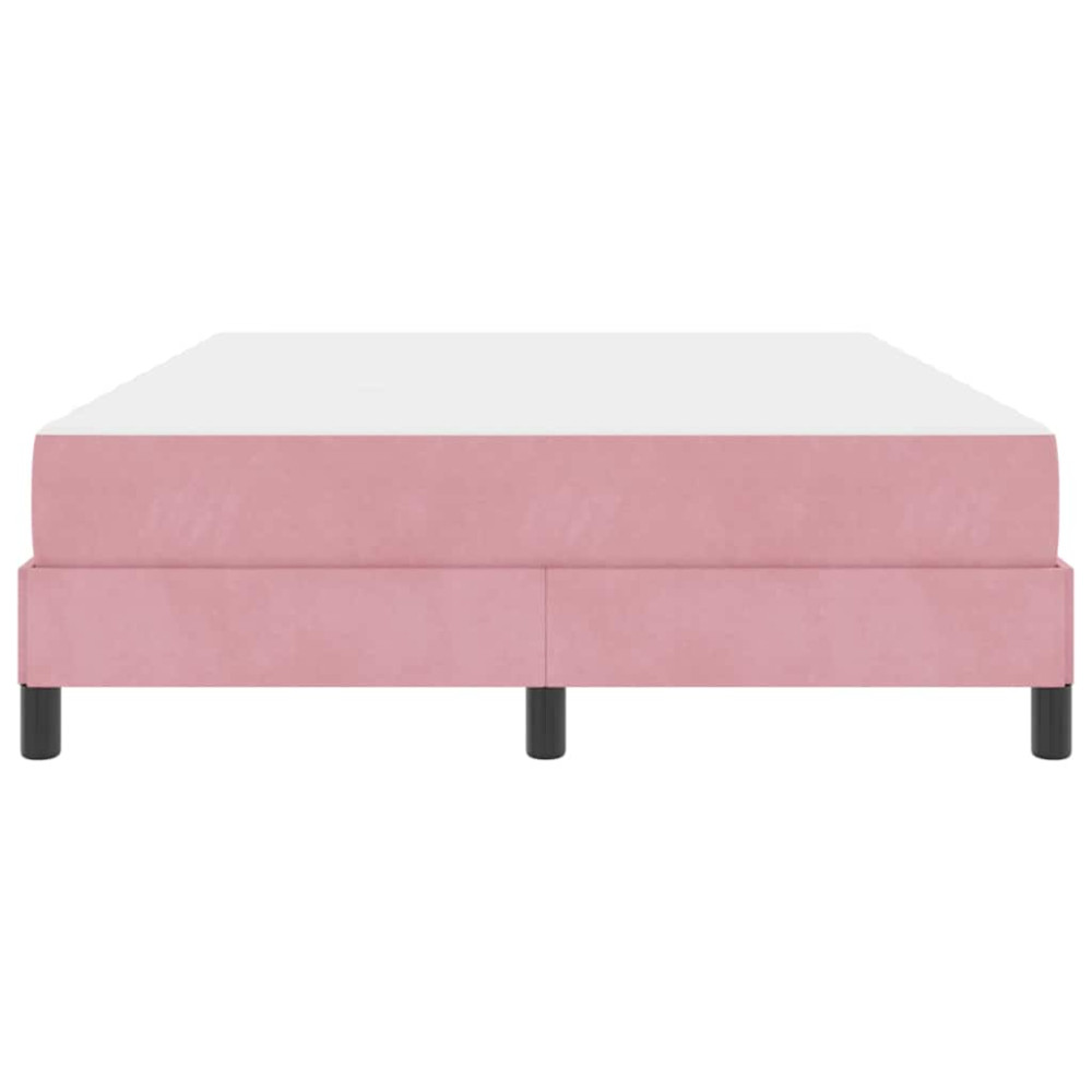 Produktbild för Bäddfjäder med madrass Rosa 160 x 220 cm tyg