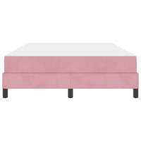 Produktbild för Bäddfjäder med madrass Rosa 160 x 220 cm tyg