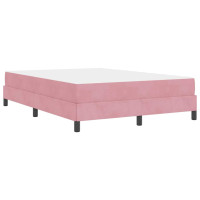 Produktbild för Bäddfjäder med madrass Rosa 160 x 220 cm tyg