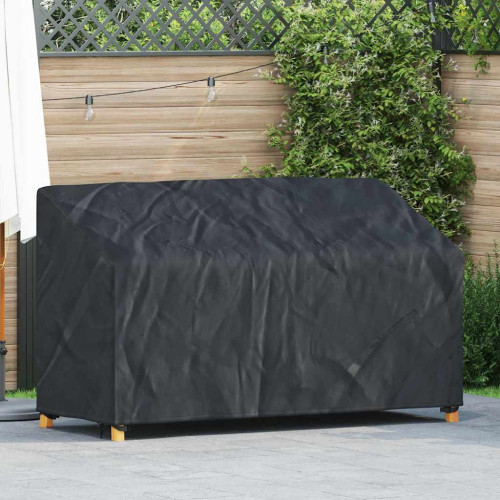 vidaXL Trädgårdsbänkskydd Svart 165 x 70 x 65 / 94 cm 210D Oxford Tyg