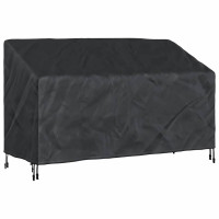 Produktbild för Trädgårdsbänkskydd Svart 165 x 70 x 65 / 94 cm 210D Oxford Tyg
