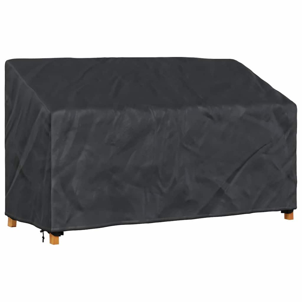 Produktbild för Trädgårdsbänkskydd Svart 165 x 70 x 65 / 94 cm 210D Oxford Tyg