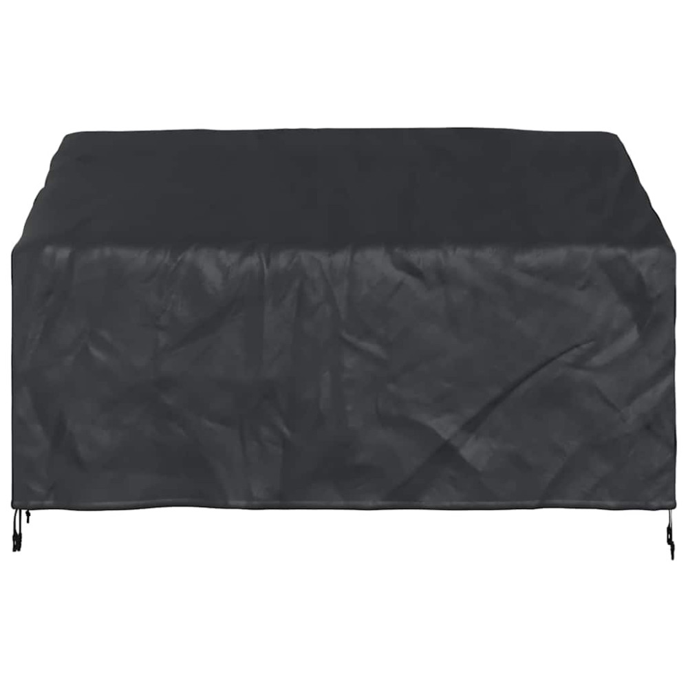 Produktbild för Trädgårdsbänkskydd Svart 165 x 70 x 65 / 94 cm 210D Oxford Tyg