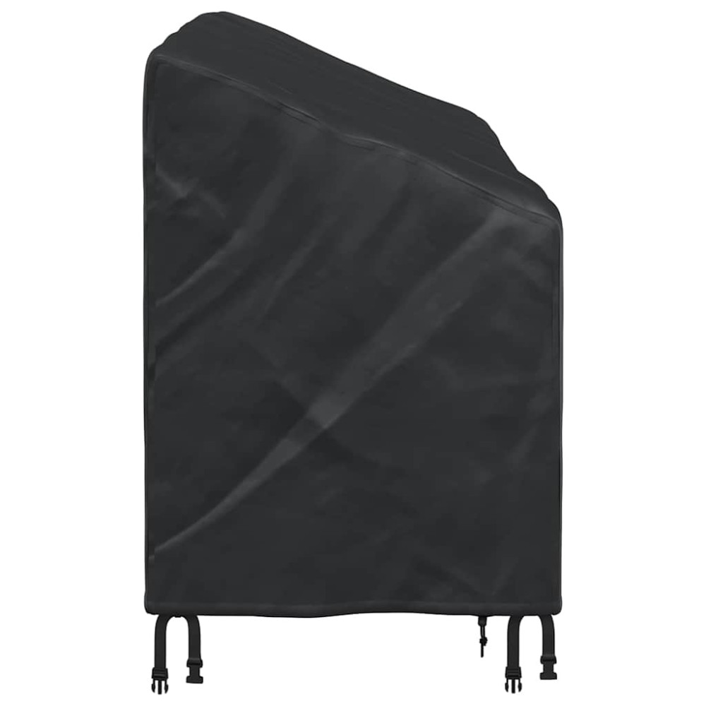 Produktbild för Trädgårdsbänkskydd Svart 165 x 70 x 65 / 94 cm 210D Oxford Tyg