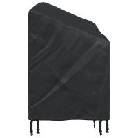 Produktbild för Trädgårdsbänkskydd Svart 165 x 70 x 65 / 94 cm 210D Oxford Tyg